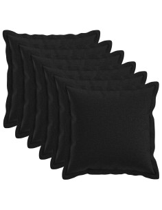 Cuscino con cuscino HOUTEN 6 pz Nero Lino