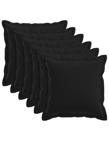Cuscino con cuscino HOUTEN 6 pz Nero Lino