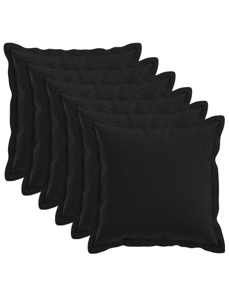 Cuscino con cuscino HOUTEN 6 pz Nero Lino