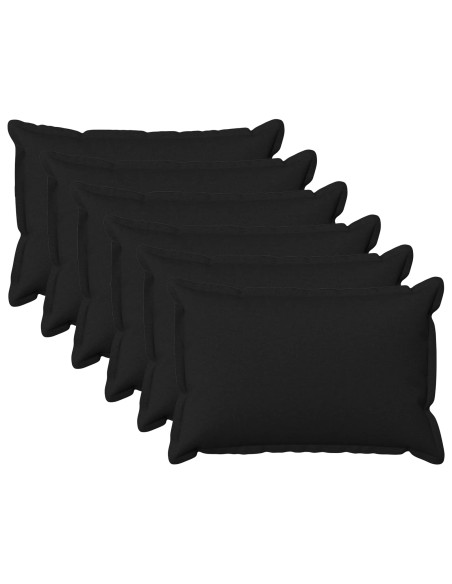 Cuscino con cuscino HOUTEN 6 pz Nero Lino