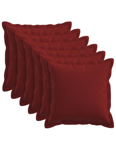 Cuscino con cuscino HOUTEN 6 pz Rosso Vino Lino
