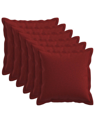 Cuscino con cuscino HOUTEN 6 pz Rosso Vino Lino