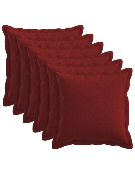 Cuscino con cuscino HOUTEN 6 pz Rosso Vino Lino