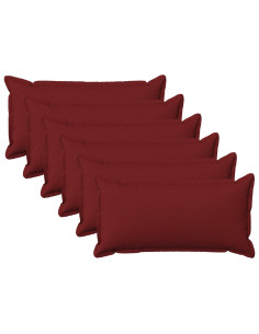 Cuscino con cuscino HOUTEN 6 pz Rosso Vino Lino