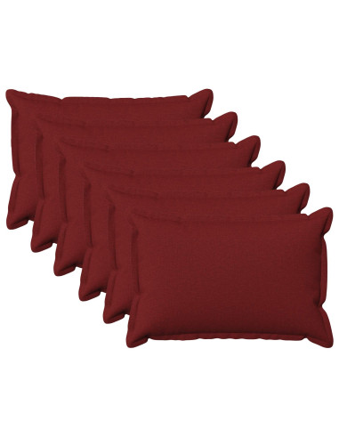 Cuscino con cuscino HOUTEN 6 pz Rosso Vino Lino