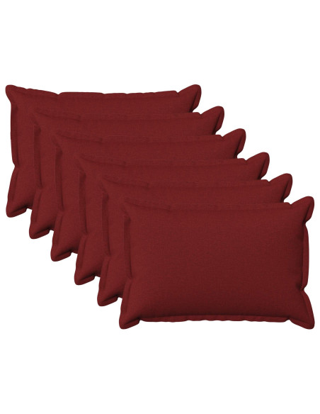 Cuscino con cuscino HOUTEN 6 pz Rosso Vino Lino
