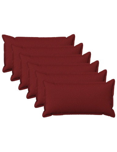 Cuscino con cuscino HOUTEN 6 pz Rosso Vino Lino