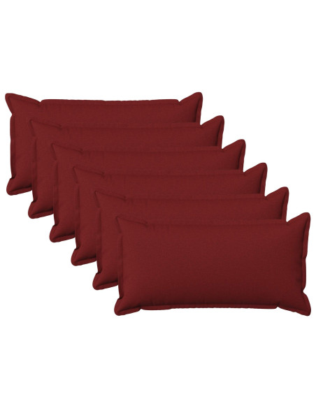 Cuscino con cuscino HOUTEN 6 pz Rosso Vino Lino