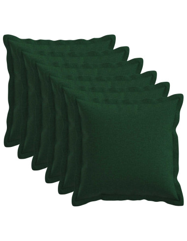 Cuscino con cuscino HOUTEN 6 pz Verde Scuro Lino