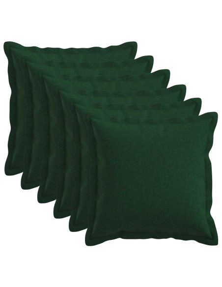 Cuscino con cuscino HOUTEN 6 pz Verde Scuro Lino