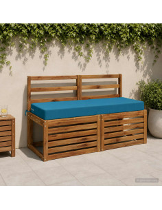 Cuscino per la seduta SOEST 100% Poliestere Azzurro
