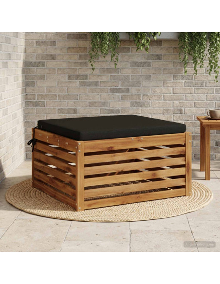 Cuscino per Sedia in Unico Pezzo SOEST 100% Poliestere Nero