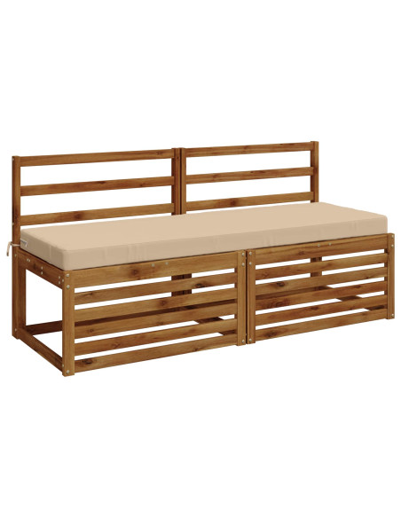 Cuscini per Panchina a 2 Pezzi SOEST 2 pz 100% Poliestere Crema