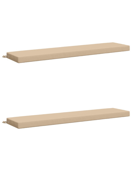 Cuscini per Panchina a 2 Pezzi SOEST 2 pz 100% Poliestere Crema
