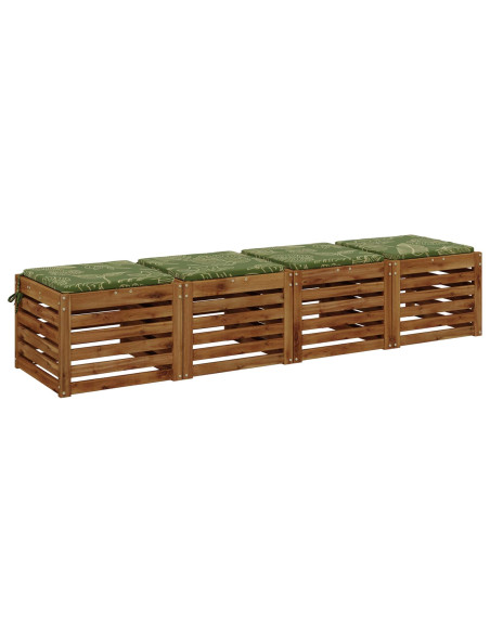 Cuscini per Sedia in 4 Pezzi SOEST 4 pz 100% Poliestere