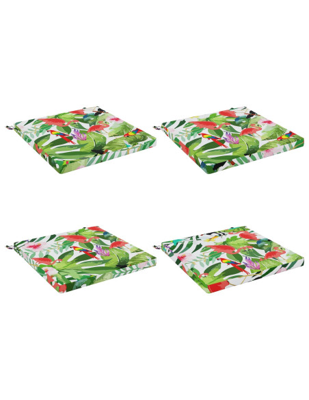 Cuscini per Sedia in 4 Pezzi SOEST 4 pz 100% Poliestere