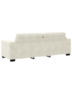 Divano 2 pcs Crema 221 x 80 x 80 cm Velluto 2