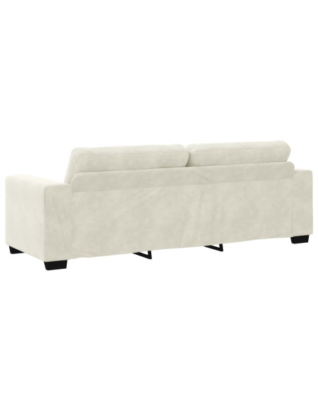 Divano 2 pcs Crema 221 x 80 x 80 cm Velluto