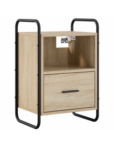 Mobiletto da Letto Appeso Rovere Sonoma 40 x 30 x 60 cm