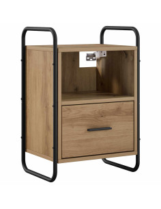 Mobiletto da Letto Appeso 2 pz Rovere Artigianale 2