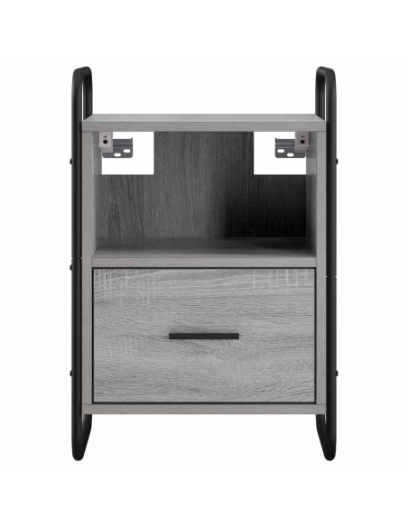 Mobiletto da Letto Appeso Sonoma grigio 40 x 30 x 60 cm
