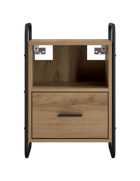Mobiletto da Letto Appeso Rovere Artigianale 40 x 30 x 60 cm
