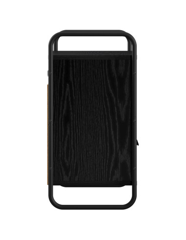 Mobiletto da Letto Appeso Rovere Nero 40 x 30 x 60 cm
