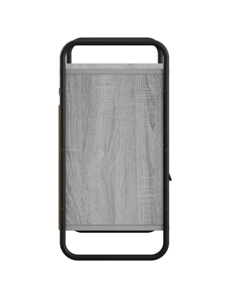 Mobiletto da Letto Appeso 2 pz Sonoma grigio 40 x 30 x 60 cm