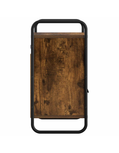 Mobiletto da Letto Appeso Rovere Fumo 40 x 30 x 60 cm