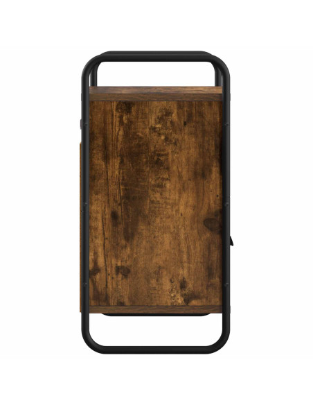 Mobiletto da Letto Appeso Rovere Fumo 40 x 30 x 60 cm
