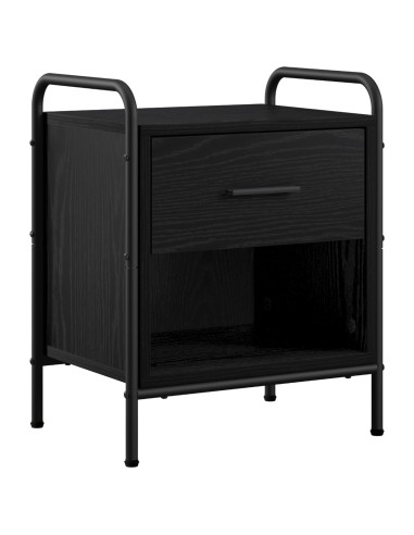 Armadio da Notte 2 pz Rovere Nero 40 x 30 x 50 cm
