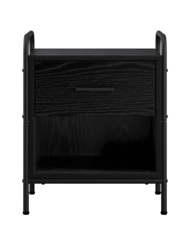 Armadio da Notte 2 pz Rovere Nero 40 x 30 x 50 cm