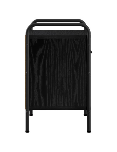 Armadio da Notte 2 pz Rovere Nero 40 x 30 x 50 cm