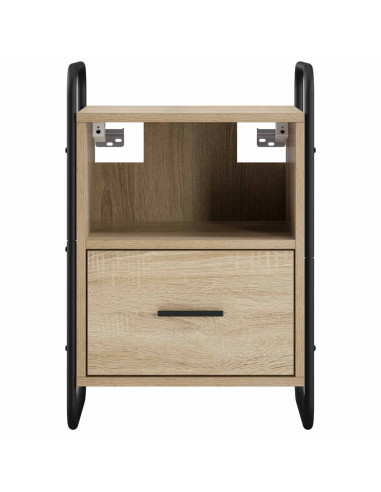 Mobiletto da Letto Appeso Rovere Sonoma 40 x 30 x 60 cm