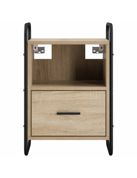Mobiletto da Letto Appeso Rovere Sonoma 40 x 30 x 60 cm