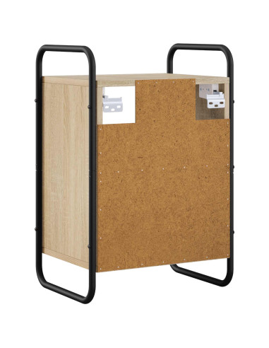 Mobiletto da Letto Appeso Rovere Sonoma 40 x 30 x 60 cm