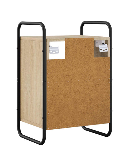 Mobiletto da Letto Appeso Rovere Sonoma 40 x 30 x 60 cm