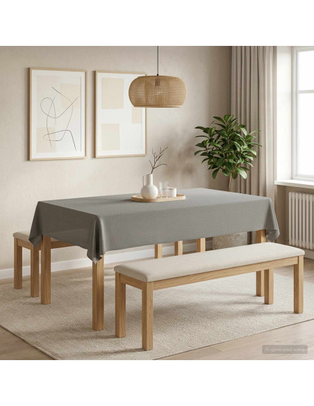 Tovaglia da Tavolo Rettangolare Grigio Chiaro 110 x 160 cm