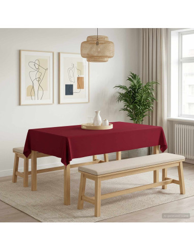 Tovaglia da Tavolo Rettangolare Rosso Vino 110 x 160 cm