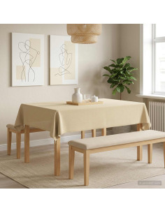 Tovaglia da Tavolo Rettangolare Bianco Crema 140 x 180 cm
