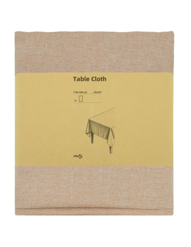 Tovaglia da Tavolo Rettangolare Beige 110 x 160 cm