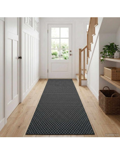 Runner Tappeto ORIZ 1150 gsm Motivo in rete nera