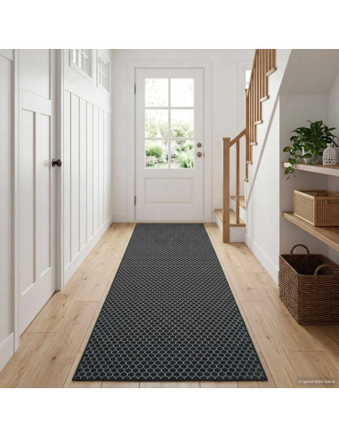 Runner Tappeto ORIZ 1150 gsm Motivo in rete nera