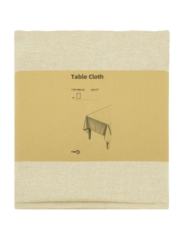Tovaglia da Tavolo Rettangolare Bianco Crema 110 x 180 cm