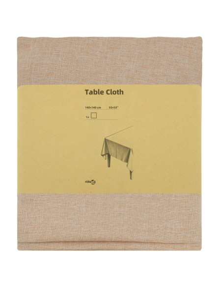 Tovaglia da Tavolo Quadrato Beige 140 x 140 cm