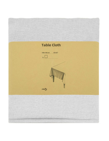 Tovaglia da Tavolo Quadrato Bianco 140 x 140 cm