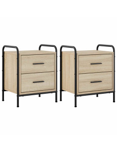 Armadio da Notte 2 pz Rovere Sonoma 40 x 30 x 50 cm