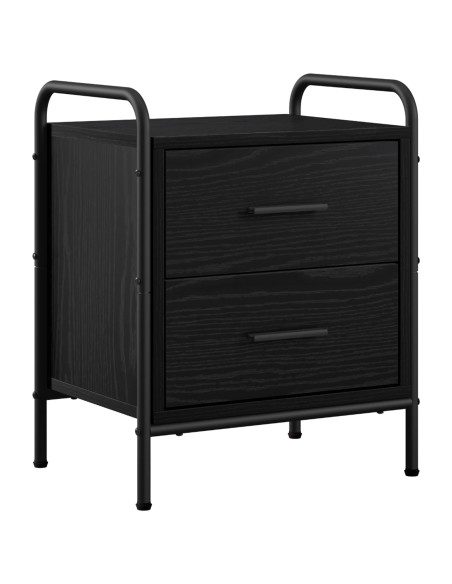 Armadio da Notte 2 pz Rovere Nero 40 x 30 x 50 cm