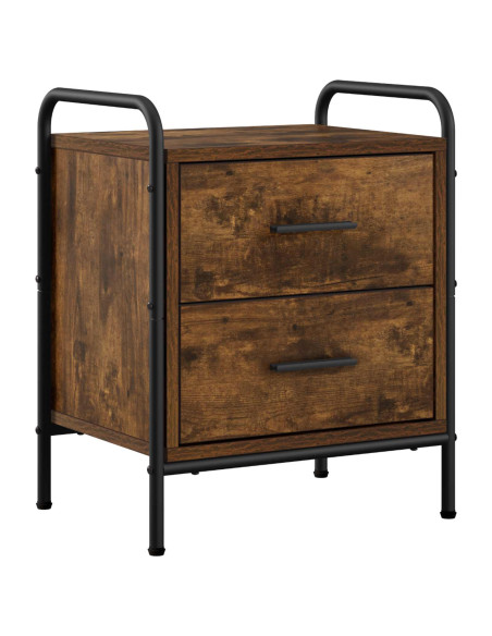 Armadio da Notte 2 pz Rovere Fumo 40 x 30 x 50 cm