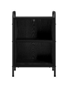 Armadio da Notte Rovere Nero 40 x 30 x 60 cm 2